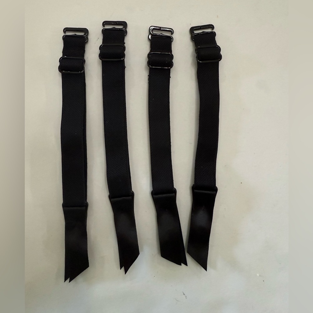 NEW Garter/stocking suspenders elastic adj set (4) black